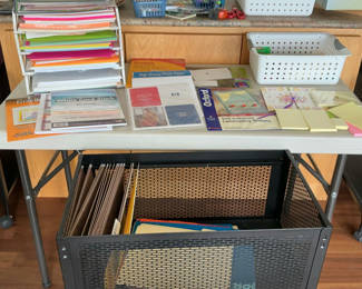 Lot 77: 2nd Office Supply Lot With Rolling File Cabinet