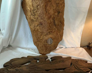 Lot 188: Two Vintage Wood Wall Sculptures