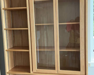 Lot 148: Handmade Solid Oak Bookcase Cabinet