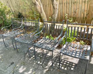 Four Iron Outdoor Chairs