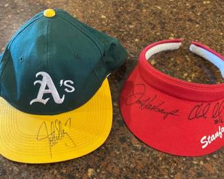 Stanford sun visor Autographed by Jim Harbaugh & Andrew Luck