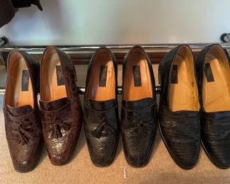 Zelli Crocodile Loafers, 10.5