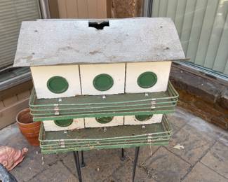 Vintage Metal Bird House