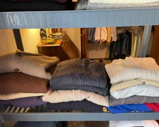 Includes Quarter Zips, Cardigan and Crew Neck, beautiful fabrics, Men’s XL