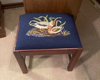 Needlepoint with Mahogany frame