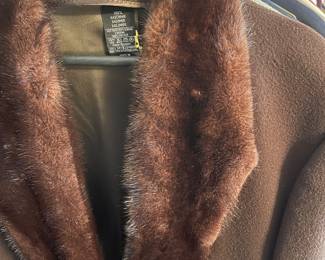 Custom tailored cashmere and fur men’s coat, 44L