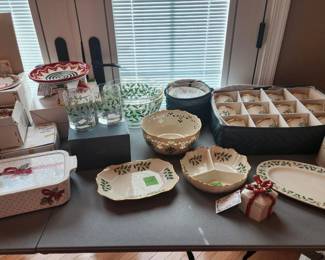 Lenox Holiday China Cups/Saucers, Glasses and Serving Pieces, Temptations Holiday Serving Piece