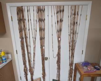 Beaded Curtains - lots of gorgeous beads - could repurpose for crafting! (some strands are tangled)