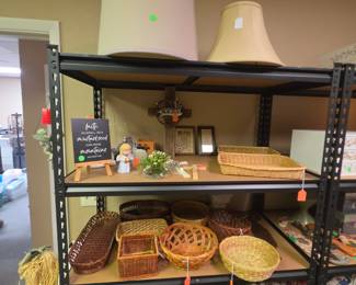 Lamp Shades, Baskets, Cross and other decor