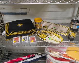 WSU Shocker items - blanket, cards, cup, dishes