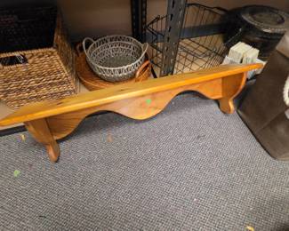 Wood Shelf with scalloped edge