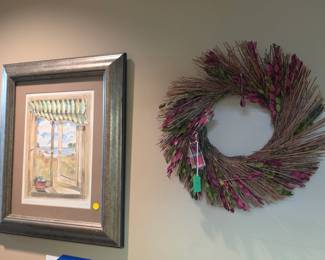 Decoratie Wreath and Framed Wall Art