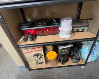 Indoor Grill/Press, Large Coffee Pot, Coffee Makers, Triple Buffet Server/Slow Cooker