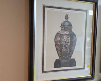 Framed and Matted Ginger Jar Wall Art