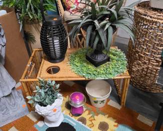 Urn Greenery, Head Planter, Bamboo Breakfast Tray w/ cup holder