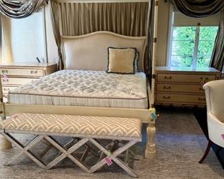 Mirrored designer X Bench & MLB Designed Bed