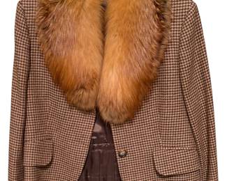 Fox fur collar jacket