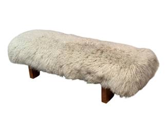 Mongolian fur bench