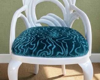 Art deco palm tree lacquer chair