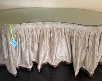 Dressing table with silk apron