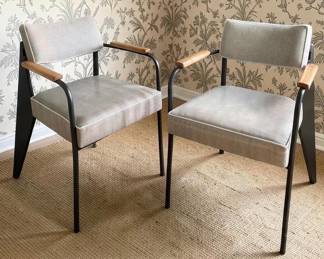 Pair of Vintage Art Deco Jean Prouvé Direction Armchairs