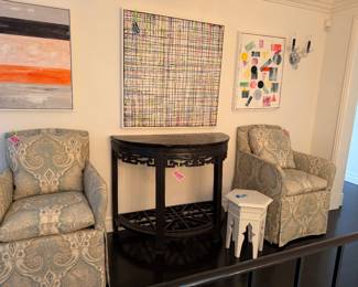 Kelly Styne Paintings & Kravet furniture