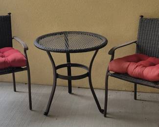 PRESALE - $40 (3 PIECE PATIO SET WITH 2 CUSHIONS)