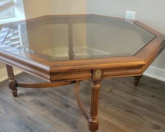 PRESALE - $65 GLASS TOP COFFEE TABLE