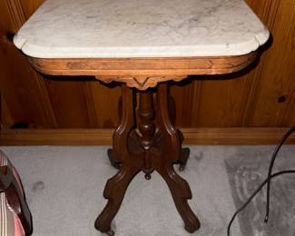 Eastlake marble top table