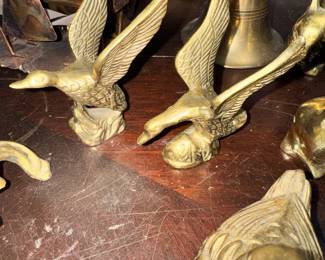 Brass flying ducks
