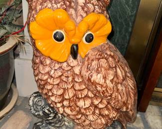 Who You Lookin At! The huge ceramic owl is the one