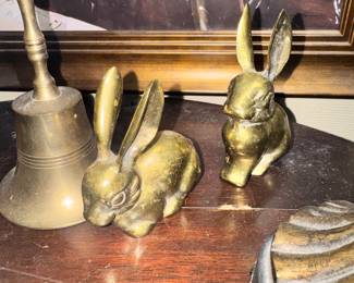 Brass long ear bunnies