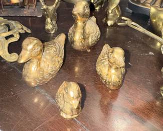 You can get your ducks in a row with these cute brass figures