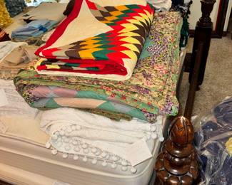 Linens of many shapes and styles