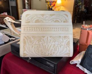 Vintage hand tooled leather