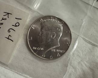 Silver coins, Kennedy 1964 half