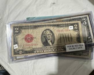 gold coins, silver coins, assorted currency