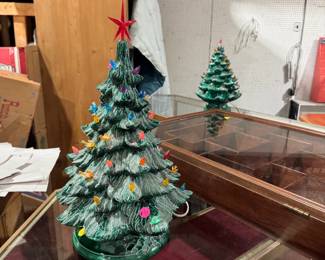 retro ceramic Christmas trees