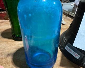 Coca Cola blue seltzer bottle
