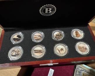 gold coins, silver coins, assorted currency