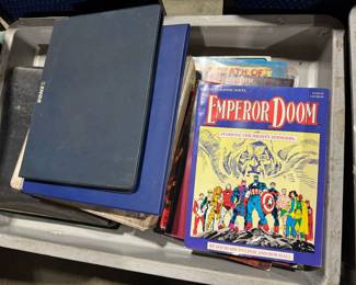 assorted comic, Marvel, Magic, collector cards
