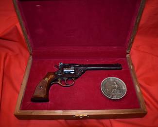 h & r sportsman 22 cal. engraved in box