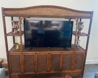 Rattan entertainment stand T. V. is not for sale