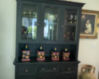 Beautiful Black China Hutch