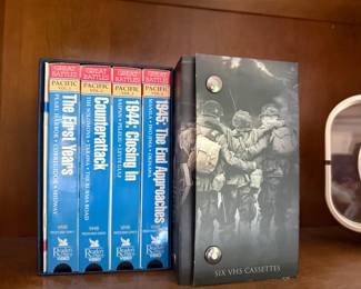 Reader's Digest Great Battles of the Pacific WWII VHS box set, six cassettes