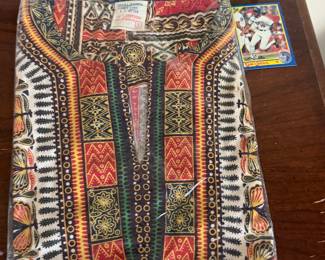 Embroidered African dashiki style tunic with beaded detail