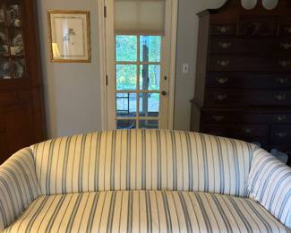 Vintage Sofa moire fabric 75"