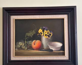 Still life in oil by Spanish artist Edmondo Iniesta..