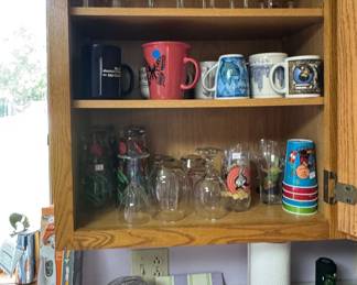 Wine glasses, cups. Misc