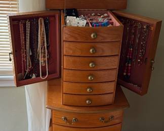 Costume Jewelry, jewelry cabinet